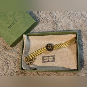 Gucci Gold Lion Belt